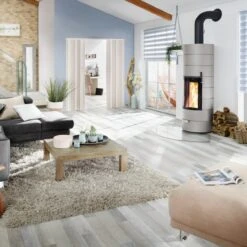 Rondotherm Titan Speicherkaminofen 7KW Champagner -Besten Kamin Laden cera design rondotherm titan champagner web3 1280x1280