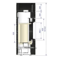 Rondotherm Titan Midi Kaminofen 6KW Weiß DIBt -Besten Kamin Laden cera design rondotherm titan midi masse1 1280x1280