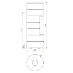 Rondotherm Titan Midi Kaminofen 6KW Weiß DIBt -Besten Kamin Laden cera design rondotherm titan midi masse 1280x1280