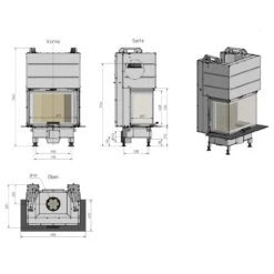 Linea KLC Panorama Kamineinsatz 7kW -Besten Kamin Laden cera panorama kamineinsatz klc masse1 1280x1280
