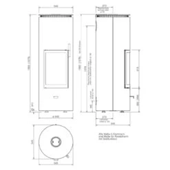 Rondotherm Speicher Kaminofen 7KW Corten Stahl -Besten Kamin Laden cera rondotherm kaminofen masse 1280x1280 1