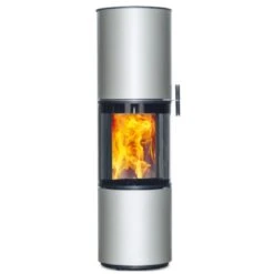 Volare DIBT Kaminofen 6KW 180° Panorama Sichtscheibe Champagner