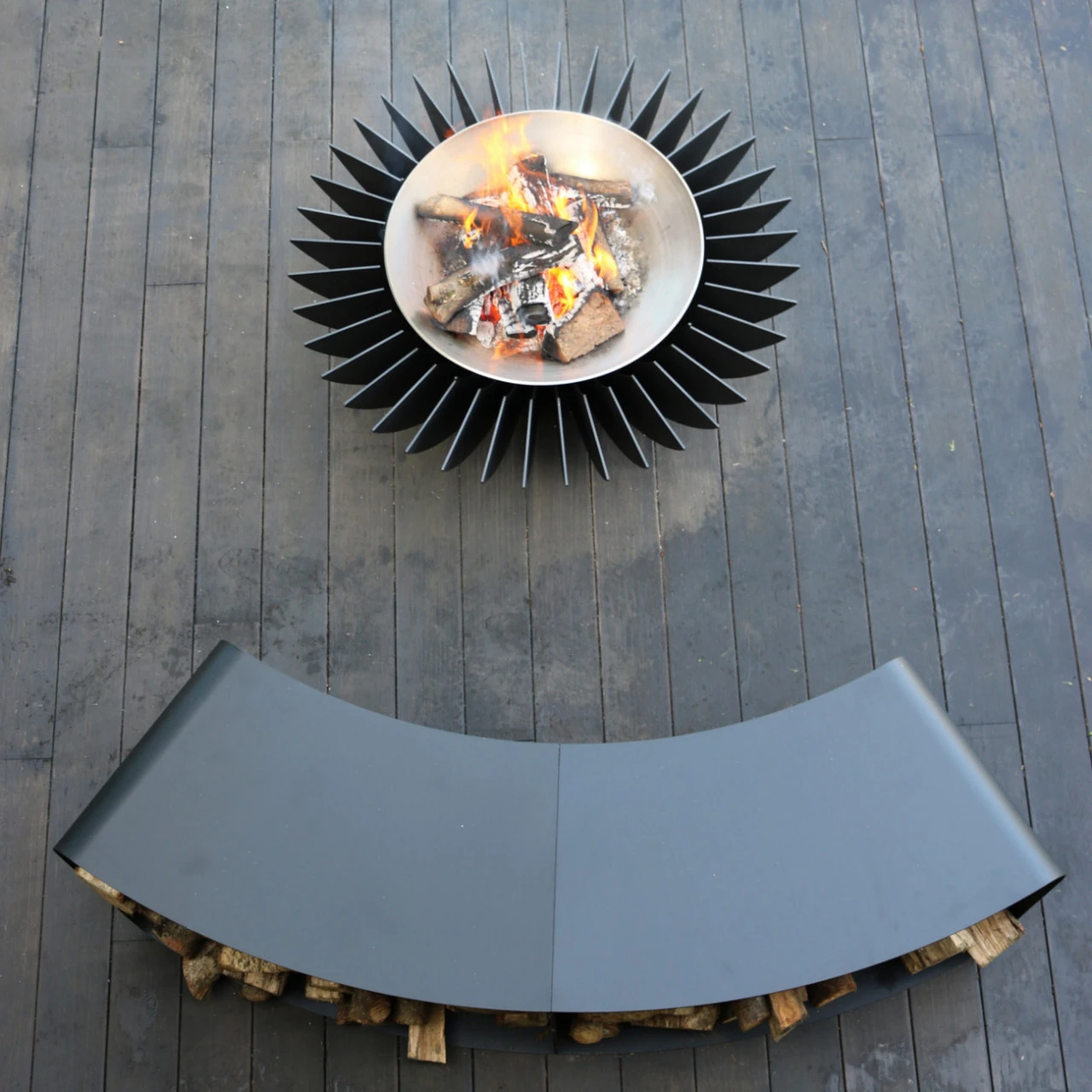 Cosmo 13 Designer Feuerschale / Gartenkamin Schwarz 9 Cosmo 13 Designer Feuerschale / Gartenkamin Schwarz – Bild 7