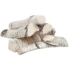 Keramik Holzstücke Für Biokamine 5 Teilig - Birke -Besten Kamin Laden deco birke holz titel3 1280x1280