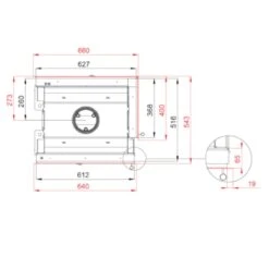 Twin 7NCP Tunnel-Eckkamineinsatz Rechtsverglast 7kW -Besten Kamin Laden eck kamineinsatz tunnelkamineinsatz bef twin 7ncp masse2 1280x1280