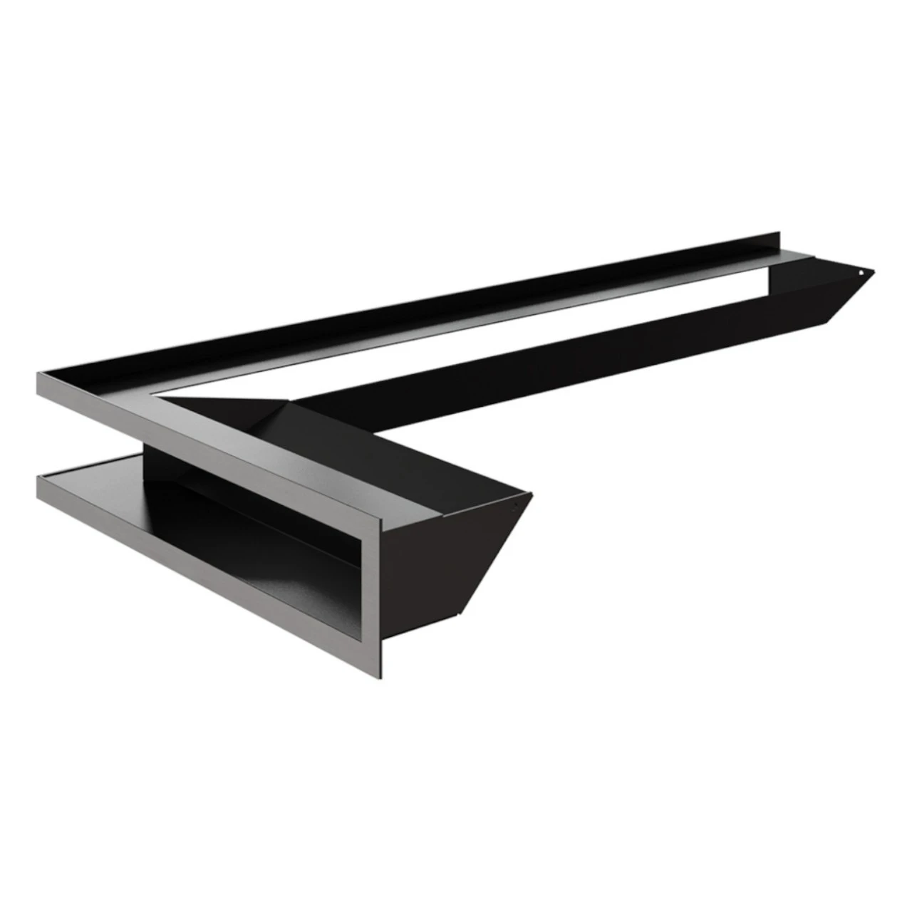 Eckluftleiste LUFT Links 80x40 Cm Geschliffener Stahl 4 Eckluftleiste LUFT Links 80x40 Cm Geschliffener Stahl – Bild 2