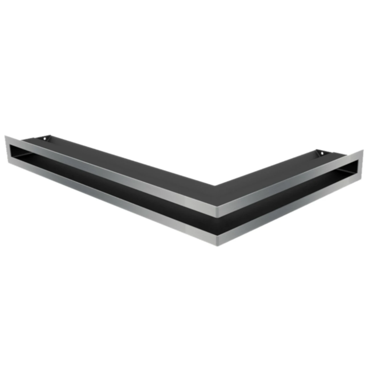 Eckluftleiste LUFT Links 60x40 Cm Geschliffenem Stahl 3 Eckluftleiste LUFT Links 60x40 Cm Geschliffenem Stahl