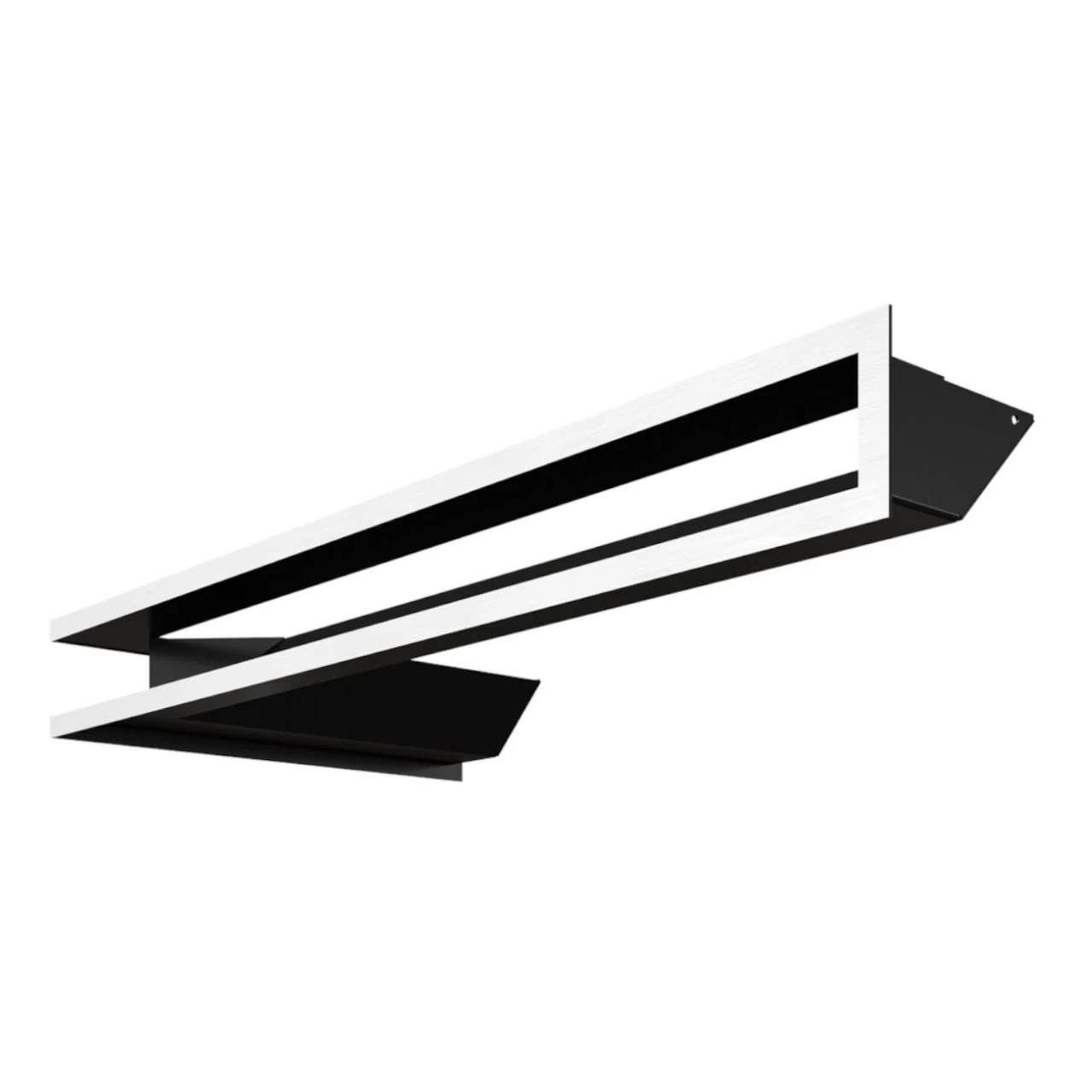 Eckluftleiste LUFT Rechts 40x80 Cm Geschliffener Stahl 3 Eckluftleiste LUFT Rechts 40x80 Cm Geschliffener Stahl