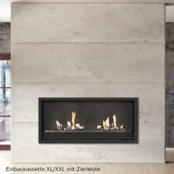 Einbaukasten XL Ethanolbrenner 8014LB Schwarz -Besten Kamin Laden einbaukassette ethanolkamin xl xxl mit zierleiste 1280x1280
