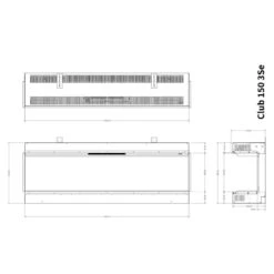 Elektrokamin Club 150E 4in1 Einbaukassette Mit Wärmeleistung -Besten Kamin Laden element4 elektrokamin club1503se masse 1280x1280