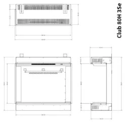 Elektrokamin Club 80HE 4in1 Einbaukassette Mit Wärmeleistung -Besten Kamin Laden element4 elektrokamin club80H3se masse 1280x1280