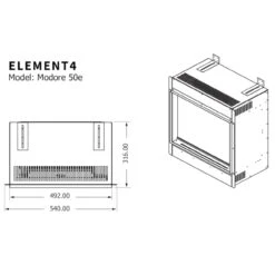 Elektrokamin Club 50E 4in1 Einbaukassette Mit Wärmeleistung 20 Elektrokamin Club 50E 4in1 Einbaukassette Mit Wärmeleistung -Besten Kamin Laden element4 50e elektrokamin front masse 1280x1280