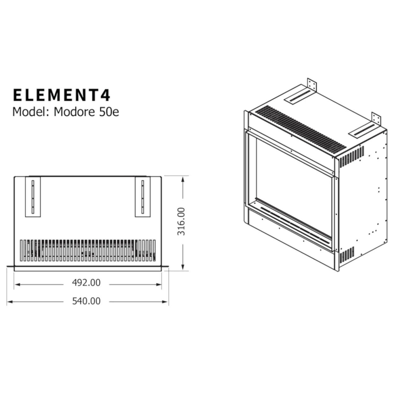 Elektrokamin Club 50E 4in1 Einbaukassette Mit Wärmeleistung 7 Elektrokamin Club 50E 4in1 Einbaukassette Mit Wärmeleistung – Bild 5
