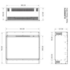 Elektrokamin Club 80HE 4in1 Einbaukassette Mit Wärmeleistung -Besten Kamin Laden element4 80he elektrokamin front masse 1280x1280