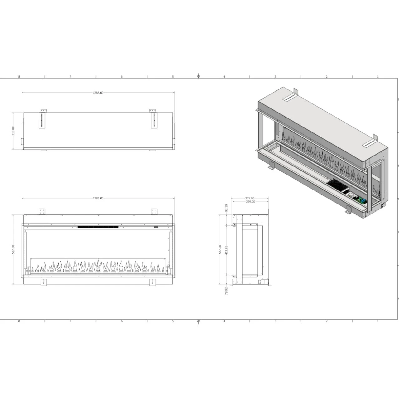 Elektrokamin Elite 125E 4in1 Einbaukassette Mit Wärmeleistung 8 Elektrokamin Elite 125E 4in1 Einbaukassette Mit Wärmeleistung – Bild 6