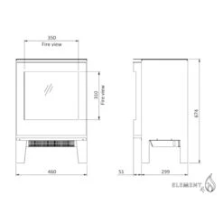 Elektrokamin Elite Junior LED Kaminofen Mit Wärmeleistung -Besten Kamin Laden elite junior elektrokamin LED kamin kaminofen element4 masse1 1280x1280