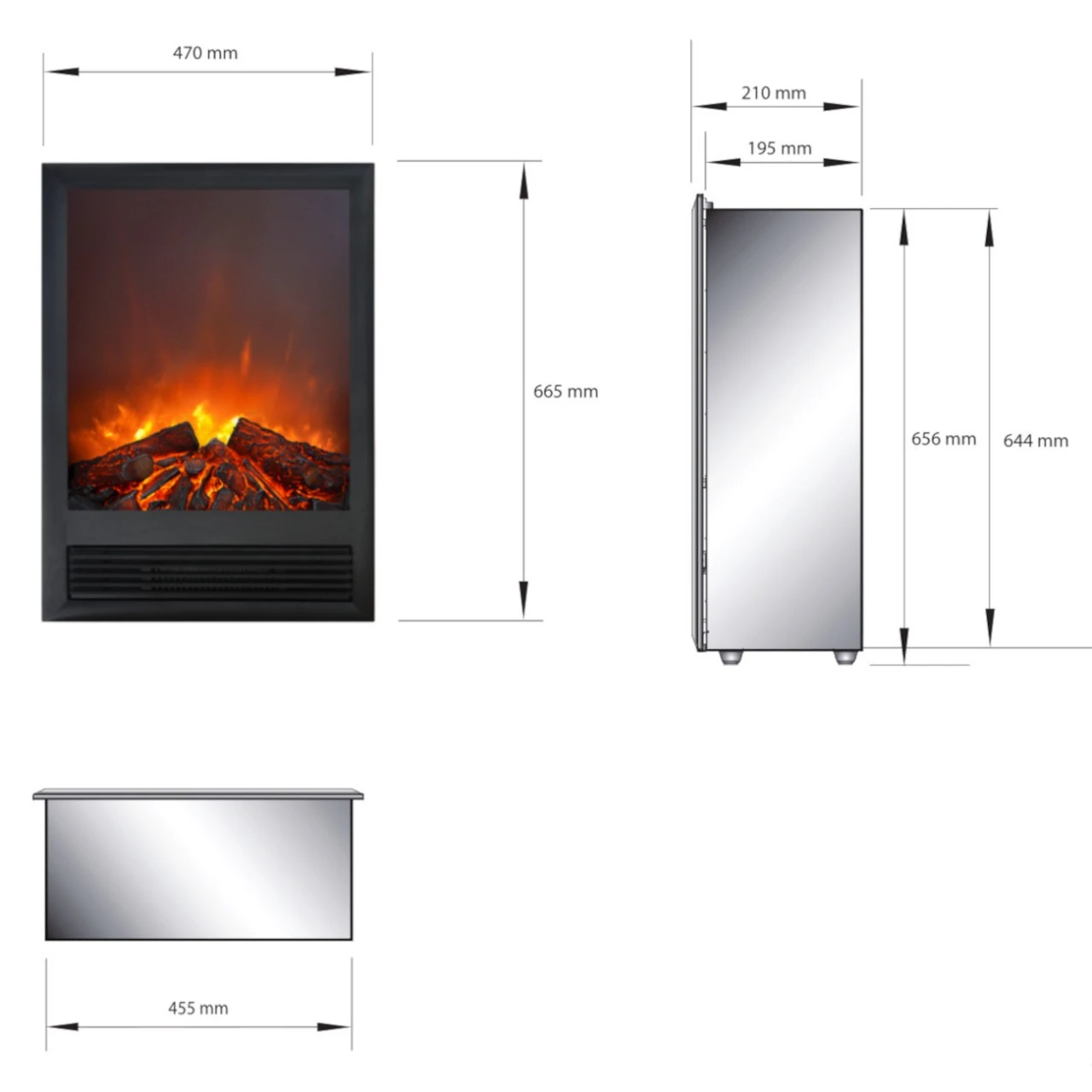 Elski LED Kamineinsatz Einbaukamin 9 Elski LED Kamineinsatz Einbaukamin – Bild 7