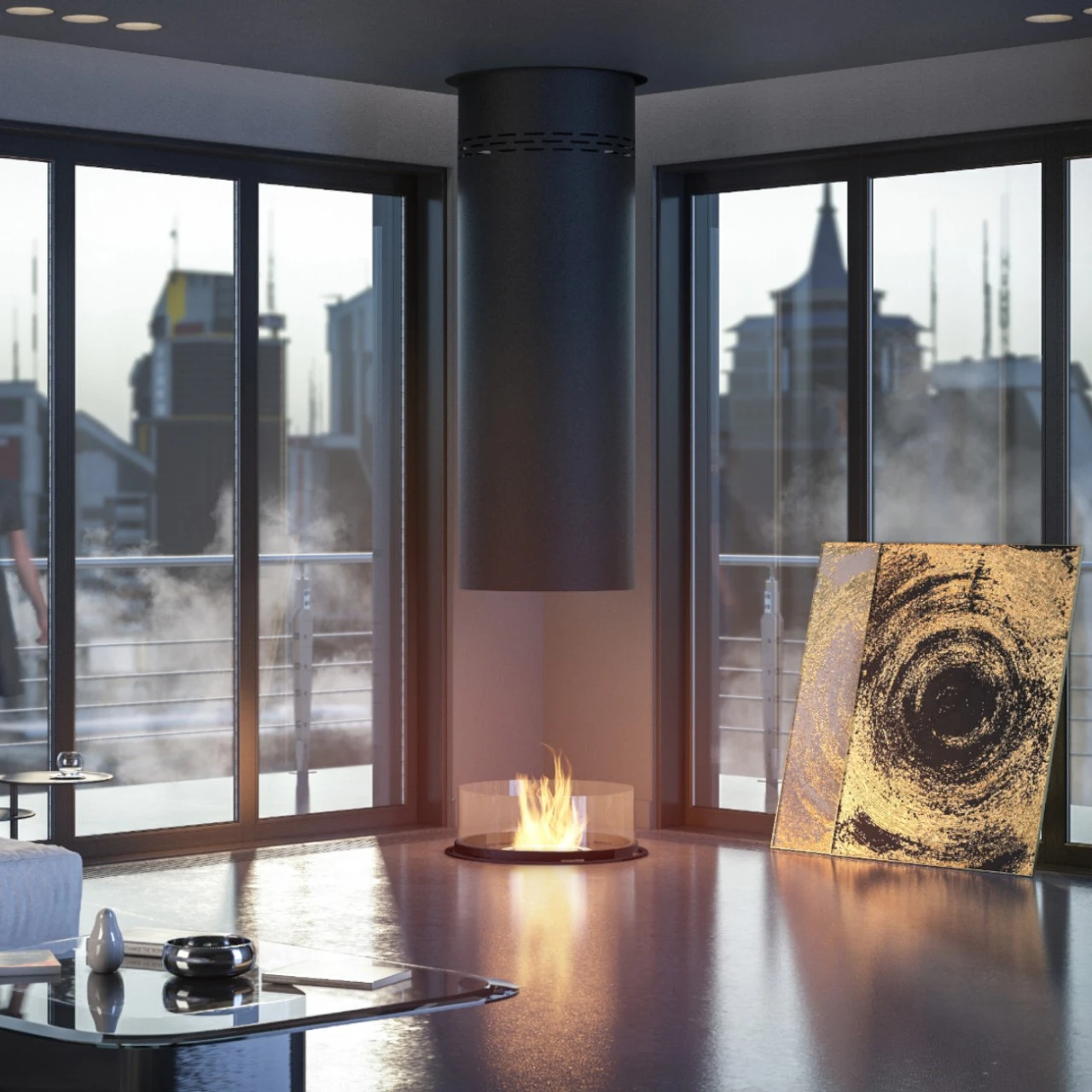 Inround Designer Ethanolkamin Zur Deckenmontage 4 Inround Designer Ethanolkamin Zur Deckenmontage – Bild 2