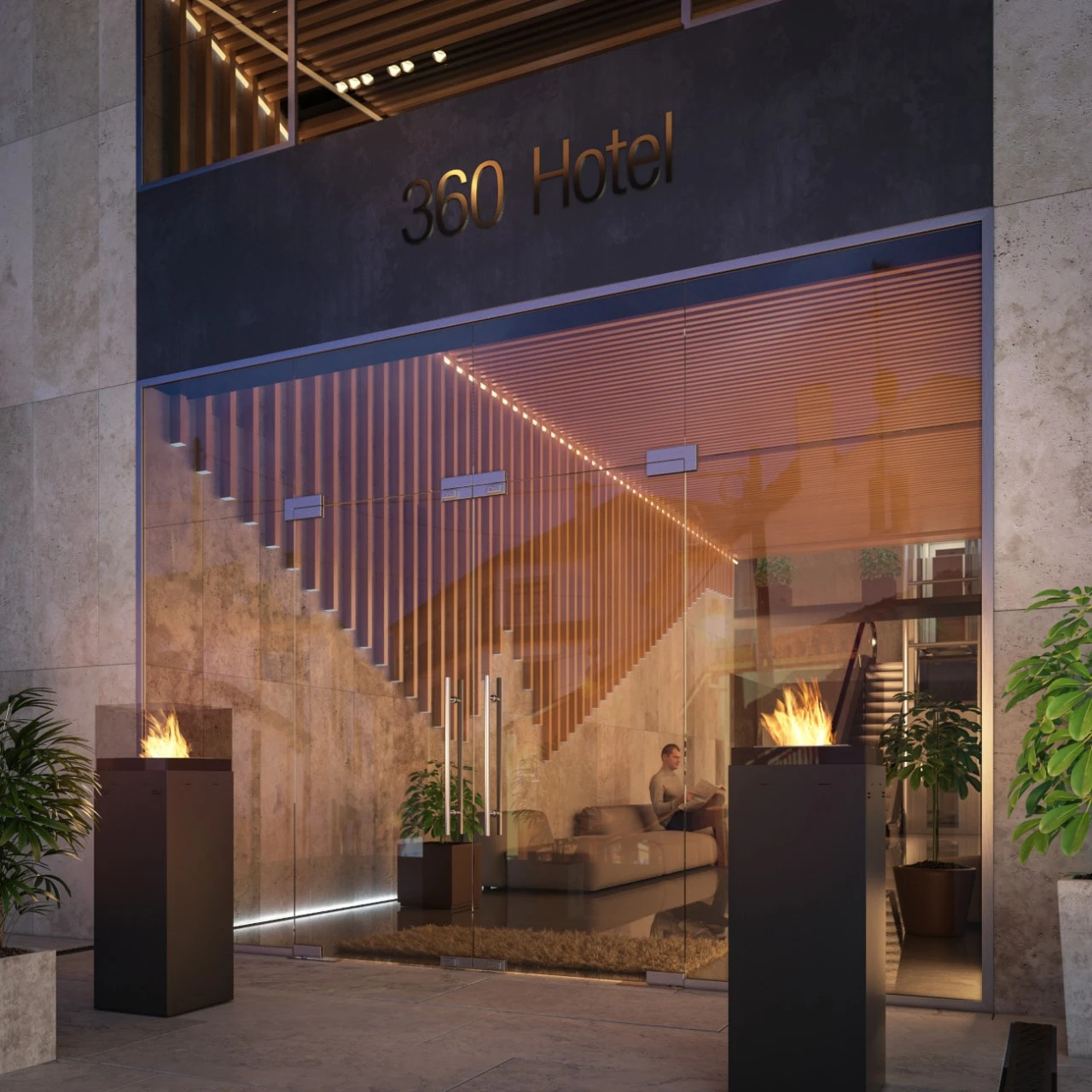 Instand 1150 Schwarz Ethanolkamin Feuersäule 4 Instand 1150 Schwarz Ethanolkamin Feuersäule – Bild 2