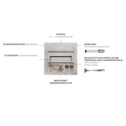 Cocoon Fires PEDESTAL Designer Ethanolkamin Schwarz/Edelstahl -Besten Kamin Laden ethanolkamin cocoon brenner details 1280x1280 4