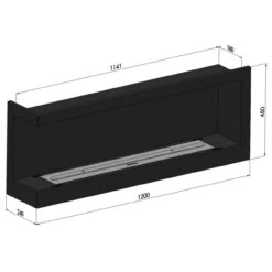 CORNER L1200 Ethanolkamin Einbaukassette Ecke Links 17 CORNER L1200 Ethanolkamin Einbaukassette Ecke Links -Besten Kamin Laden ethanolkamin cornerbox1200L masse 1280x1280