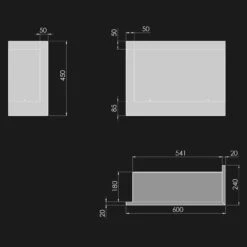 CORNER P600 Ethanolkamin Einbaukassette Ecke Rechts -Besten Kamin Laden ethanolkamin cornerbox600R masse2 1280x1280