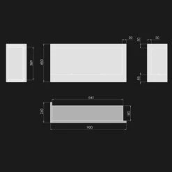 CORNER L900 Ethanolkamin Einbaukassette Ecke Links 15 CORNER L900 Ethanolkamin Einbaukassette Ecke Links -Besten Kamin Laden ethanolkamin cornerbox900L masse 1280x1280