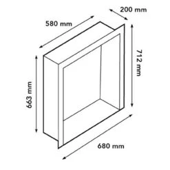 Einbaukasten L Ethanolbrenner 5820B Schwarz -Besten Kamin Laden ethanolkamin einbaukasten L masse 1280x1280