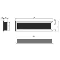 FRAME 1800 Ethanolkamin Einbaukassette Schwarz -Besten Kamin Laden ethanolkamin frame1800 masse 1280x1280 2
