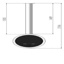 Incyrcle Bio-Ethanolkamin Deckenmontage Weiß -Besten Kamin Laden ethanolkamin incyrcle masse 1280x1280 1