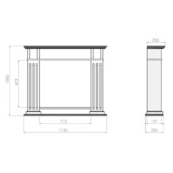 INPORTAL 1 Ethanolkamin Weiß -Besten Kamin Laden ethanolkamin inportal1 masse 1280x1280
