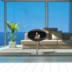 Cocoon Fires PEDESTAL Designer Ethanolkamin Schwarz/Edelstahl -Besten Kamin Laden ethanolkamin pedestal black edelstahl web6 1280x1280 1