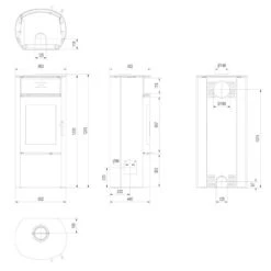 Falcon W Kaminofen 10kW Mit Teefach -Besten Kamin Laden falcon 9 w kaminofen masse 1280x1280
