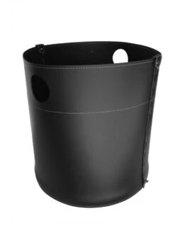 Giro Designer Holzkorb Schwarz Aus Regeneriertem Leder Mit Rollen -Besten Kamin Laden firestyle giro schwarz 3 1280x1280