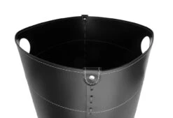 Giro Designer Holzkorb Schwarz Aus Regeneriertem Leder Mit Rollen -Besten Kamin Laden firestyle giro schwarz 5 1280x1280