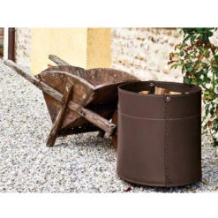 Giro Designer Holzkorb Dunkelbraun Aus Regeneriertem Leder Mit Rollen -Besten Kamin Laden firestyle giro titel 1280x1280