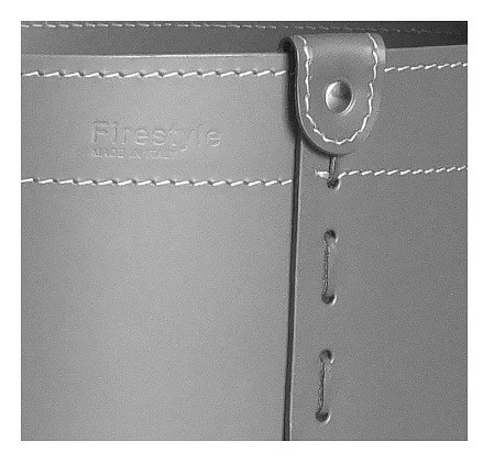 Designer Holzkorb Tonda Anthrazit Aus Regeneriertem Leder Mit Rollen 6 Designer Holzkorb Tonda Anthrazit Aus Regeneriertem Leder Mit Rollen – Bild 4