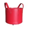 Designer Holzkorb Tonda Mini Rot Aus Regeneriertem Leder Mit Rollen -Besten Kamin Laden firestyle tonda rot 1 1280x1280 2