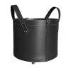 Designer Holzkorb Tonda Mini Schwarz Aus Regeneriertem Leder Mit Rollen 1 Designer Holzkorb Tonda Mini Schwarz Aus Regeneriertem Leder Mit Rollen -Besten Kamin Laden firestyle tonda schwarz 1 1280x1280