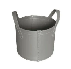 Designer Holzkorb Tonda Taupe Aus Regeneriertem Leder Mit Rollen -Besten Kamin Laden firestyle tonda taupe 3 1280x1280 3