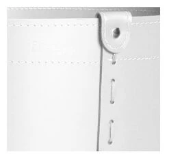 Designer Holzkorb Tonda Weiß Aus Regeneriertem Leder Mit Rollen -Besten Kamin Laden firestyle tonda weiss 1 1280x1280 1