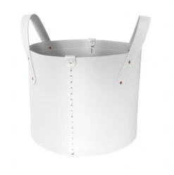 Designer Holzkorb Tonda Weiß Aus Regeneriertem Leder Mit Rollen -Besten Kamin Laden firestyle tonda weiss 4 1280x1280 1