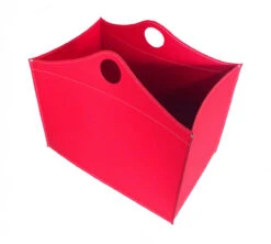 Designer Holzkorb Woodbag Rot Aus Regeneriertem Leder Mit Rollen -Besten Kamin Laden firestyle woodbag rot 4 1280x1280 1