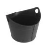 Designer Holzkorb Cadin Schwarz Aus Regeneriertem Leder Mit Rollen -Besten Kamin Laden firestyle cadin k14 Schwarz 4 1280x1280