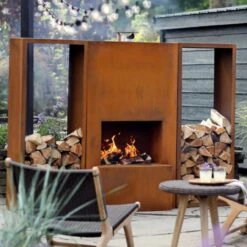 Outdoor/Garten Kamin Feuersäule Pinacate In Corten Stahl 20 Outdoor/Garten Kamin Feuersäule Pinacate In Corten Stahl -Besten Kamin Laden gardenmaxx woodstore holzbox corten web4 1280x1280 1