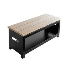 Gartenbank 100 Cm Mit Holzlager In Schwarz -Besten Kamin Laden gartenbank holzlager 100cm schwarz feuercampus365 web2 1280x1280