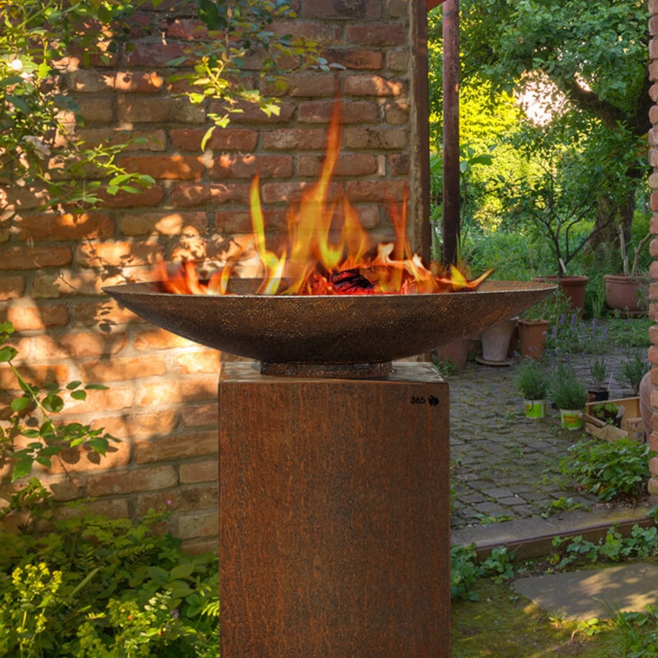 Gartenkamin Feuerschale PIO80 Cortenstahl 8 Gartenkamin Feuerschale PIO80 Cortenstahl – Bild 6