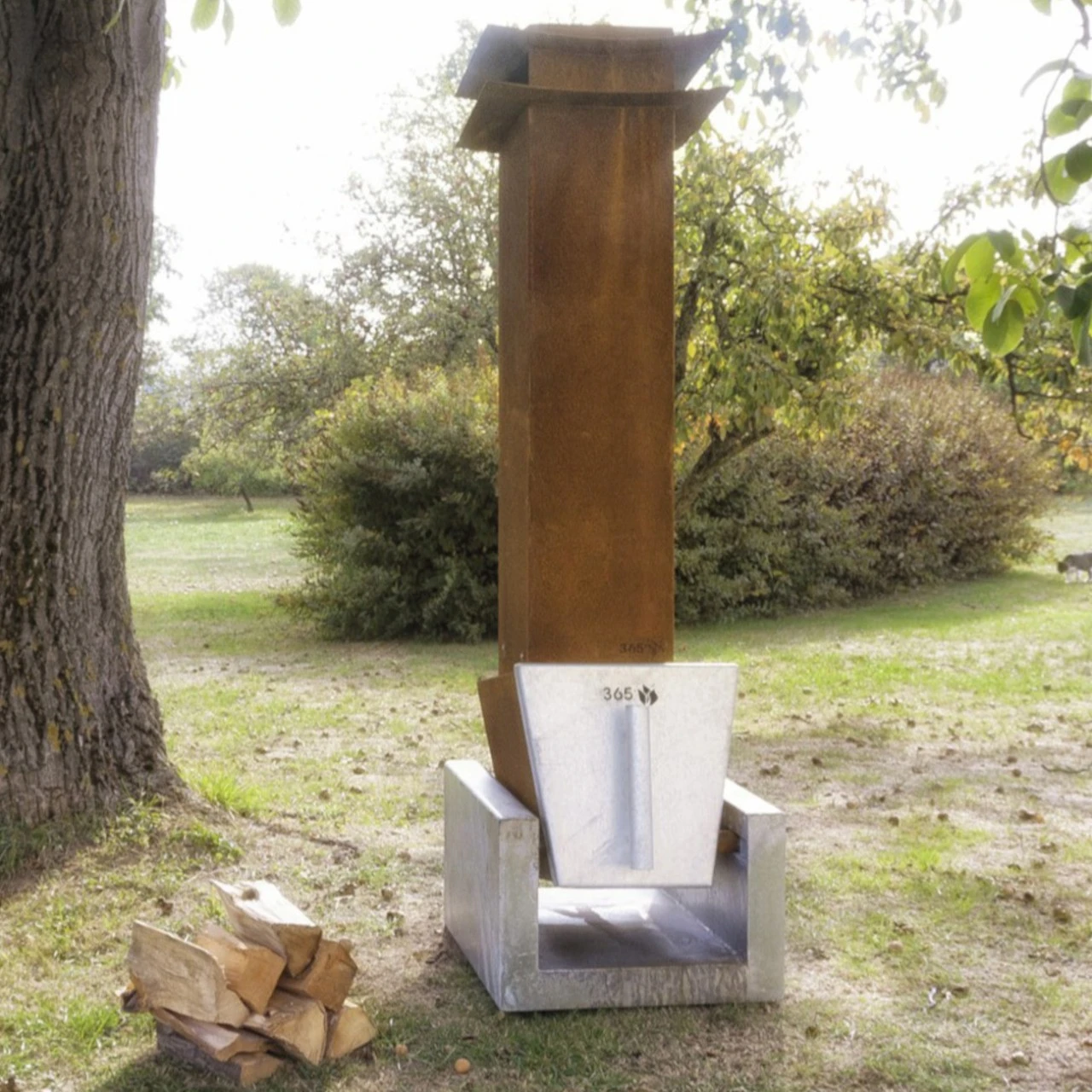 Gartenkamin TIBET Cortenstahl Mit Optionalem Grillrost 7 Gartenkamin TIBET Cortenstahl Mit Optionalem Grillrost – Bild 5