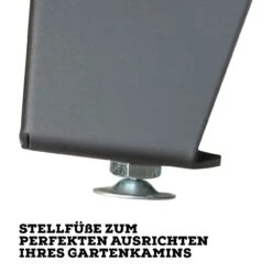 Gartenkamin TINUS Schwarz Mit Optionalem Grillrost -Besten Kamin Laden gartenkamin grill pizza ofen feuercampus365 detail2 1280x1280 3