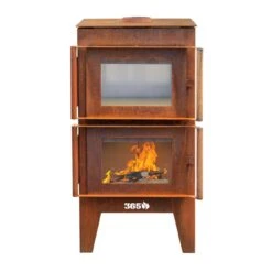 Gartenkamin ARVED Pizzaofen Backofen Cortenstahl